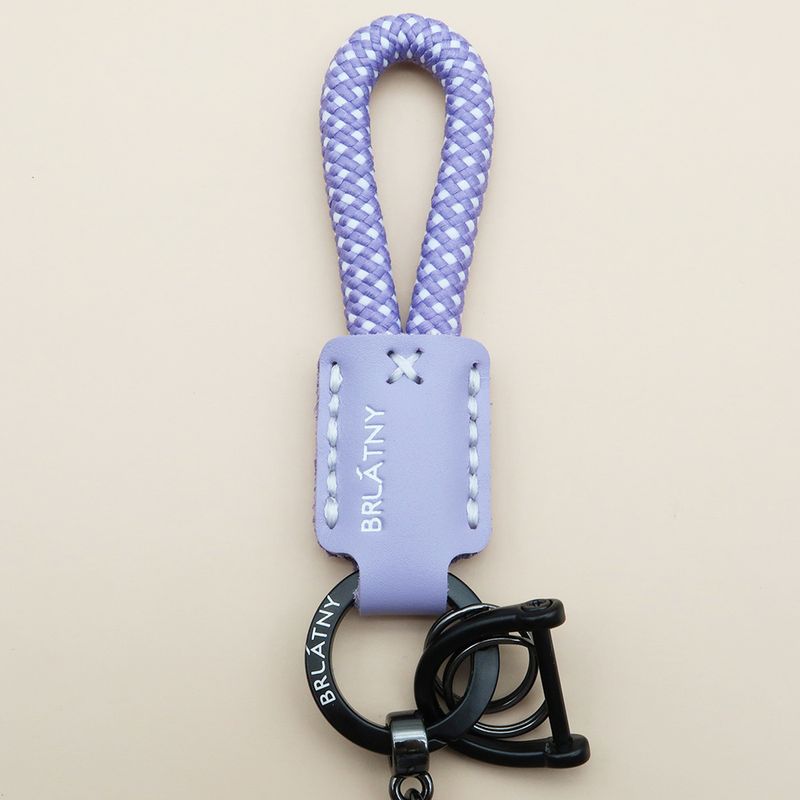 Handmade Genuine Leather Puppy Keychain Anti Lost Lanyard Pendant French Fighting Dog Car Keychain Braided Rope Keychain_autovado.com