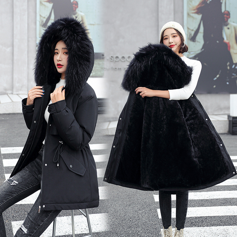 Women's Clothing Mid length parka for women 2024 winter new style thickened loose warm cotton coat large size women's cotton coat_autovado.com