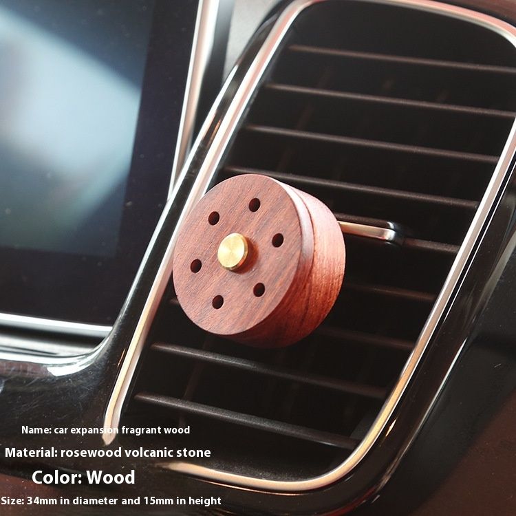 New Perfume Solid Wood Vehicle Mounted Air Outlet Diffuser Creative Car Fragrance Essential Oil Fragrance Folder Essential Oil Fragrance Stone_autovado.com