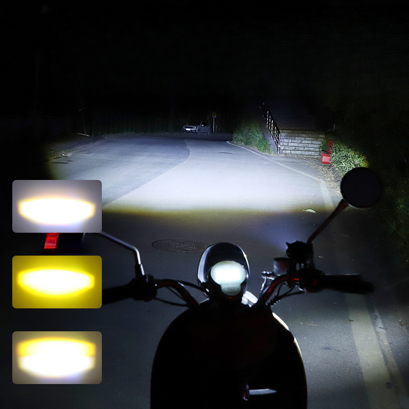 Motorcycle LED Rainbow Owl Tiger Style Spotlight Electric Vehicle Modified Front Headlight_autovado.com