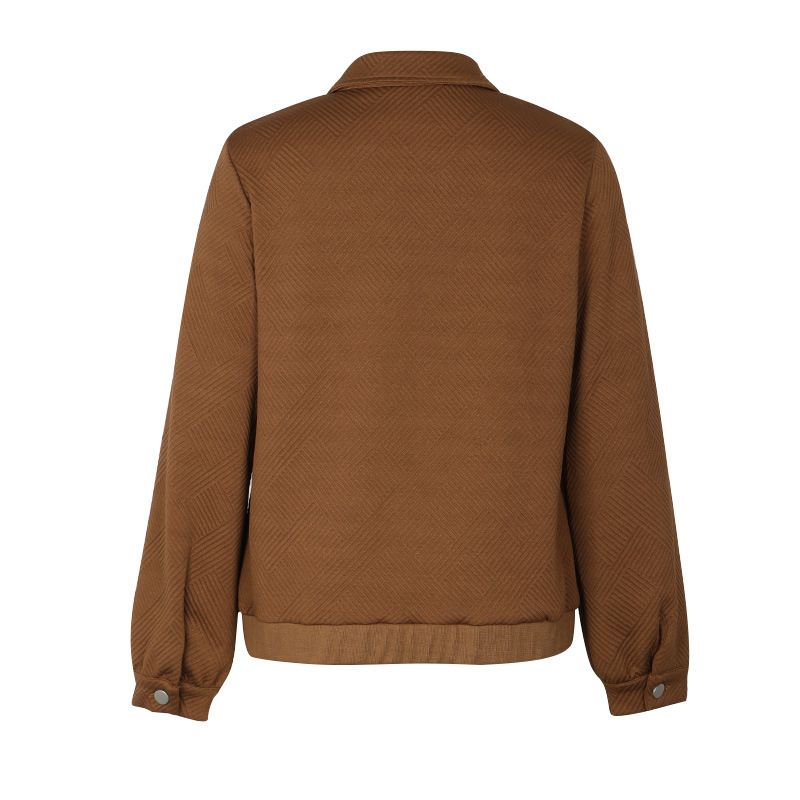 Women's Clothing lapel cardigan autumn new retro Maillard jacket coat_autovado.com