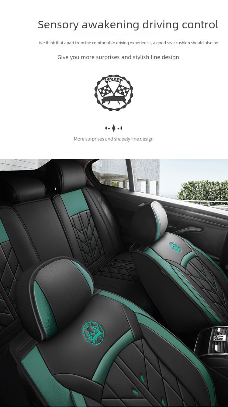 Winter Car Cushion Seat Cover Full Surrounding Four Seasons General New Leather Seat Cover Linen Leather Seat Cushion Seat Cover_autovado.com