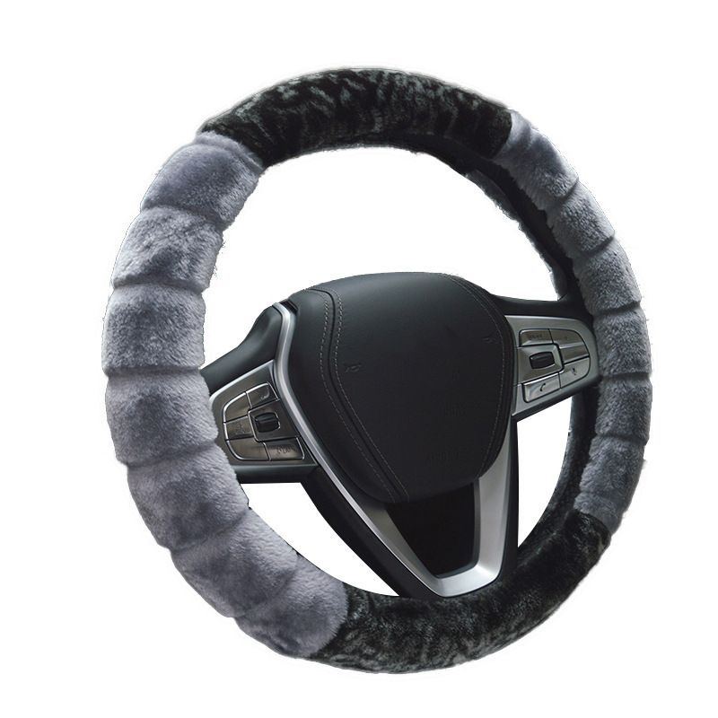 New Car Short Plush Winter Non-Slip Warm Universal Steering Wheel Cover_autovado.com