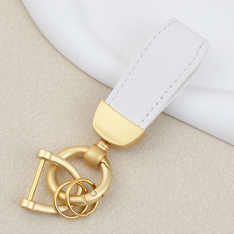 Men's Car Leather Keychain Candy Color Couple Key Pendant Sheep Pattern Bracelet Genuine Leather DIY Bag Pendant_autovado.com