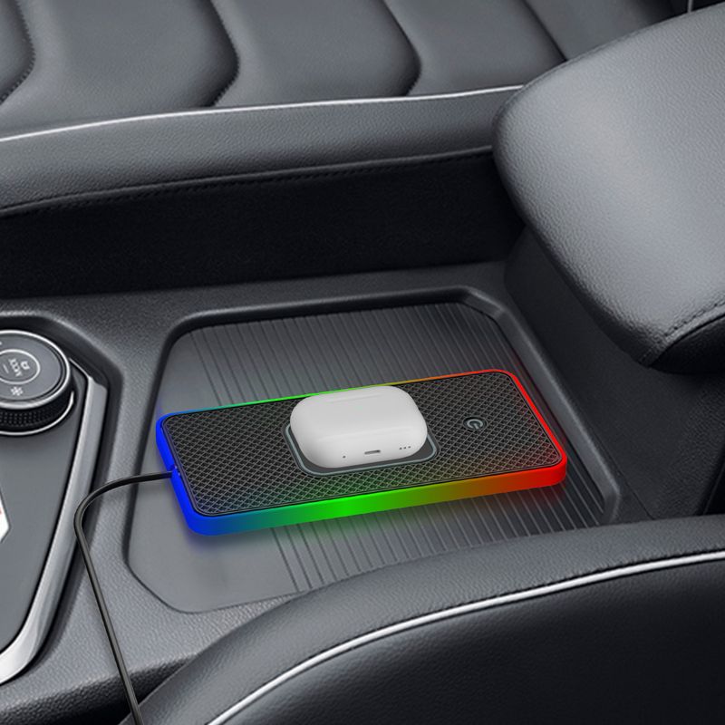 D15Key Switchable RGB Ambient Light Car Phone Wireless Charger Compatible With Mercedes-Benz BMW Universal_autovado.com