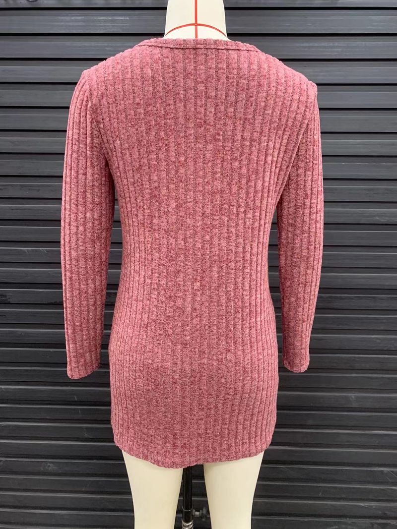 New women's clothing women's brushed pit strip solid color long-sleeved women's cardigan jacket_autovado.com