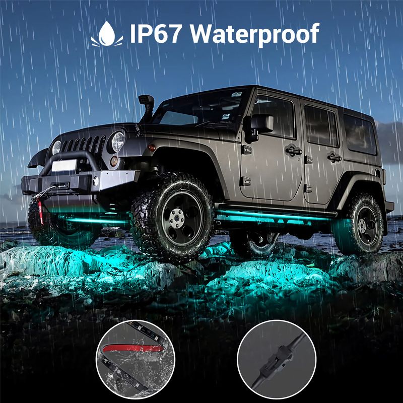 Compatible Car Underbody Decorative One-to-Four Voice-Controlled Atmosphere Colorful Remote Control Mobile APP Ambient_autovado.com