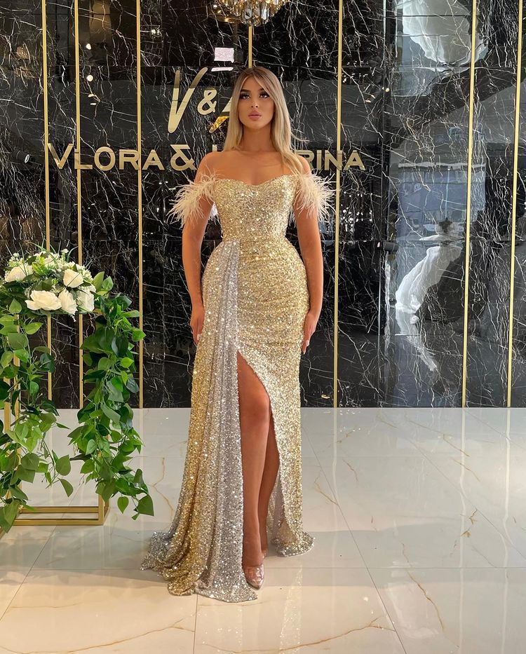 Women's spring new women's clothing new V-neck dress slim slit long skirt_autovado.com