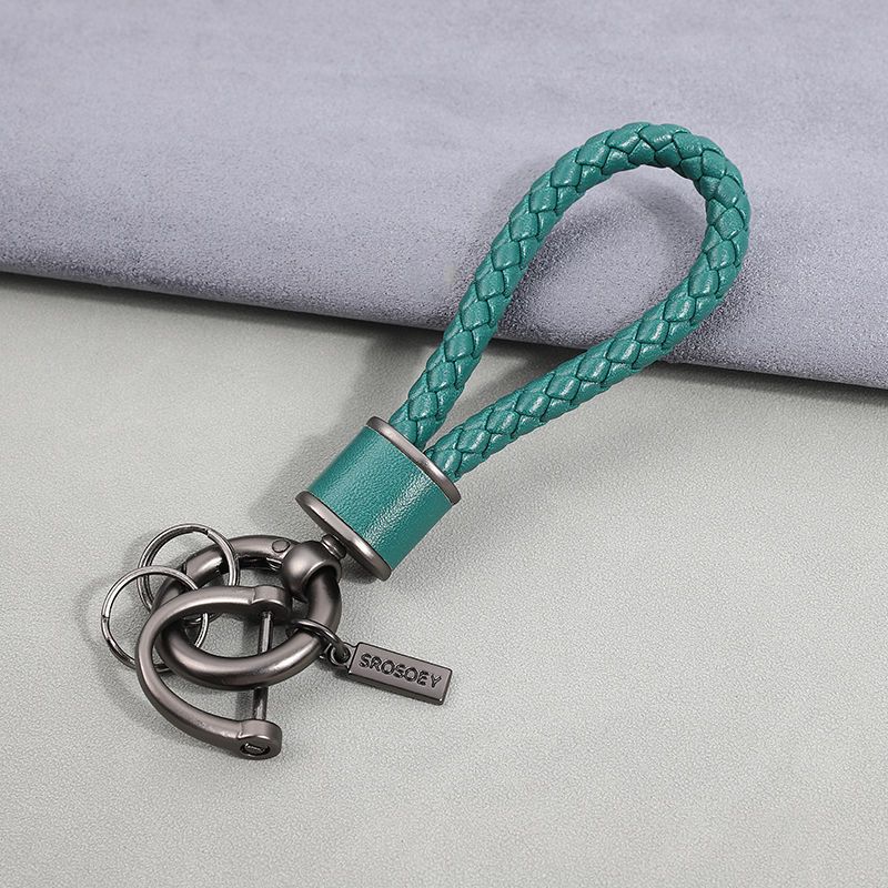Car Key Chain Pendant Women's Men's High End Personality Creative Braided Leather Car Key Chain Cute Ins Internet Celebrity_autovado.com
