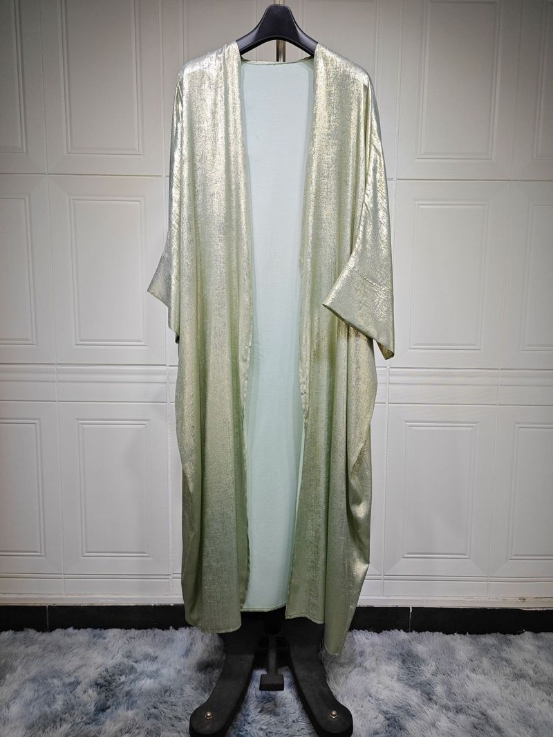 Women's Clothing Arab Dubai modern Muslim fashion gold stamped robe abaya outerwear cardigan robe_autovado.com