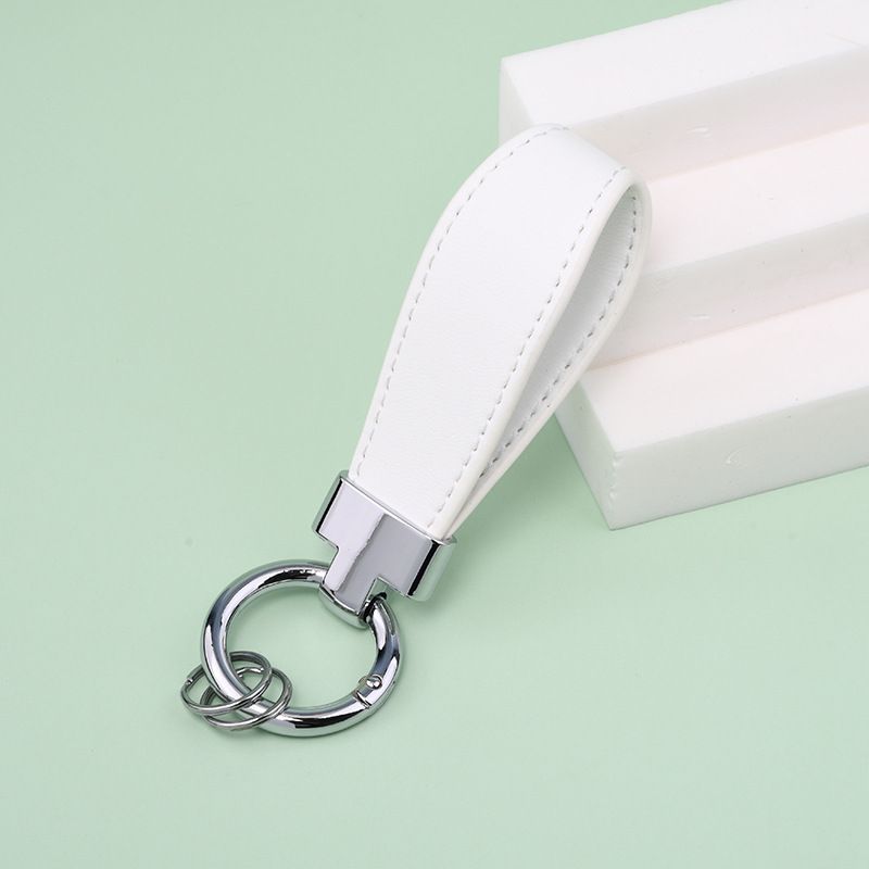 T Shaped Leather Keychain Stylish And Simple Mini Key Ring Creative Portable Color Pendant Key Chain_autovado.com