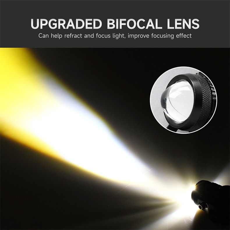 LED motorcycle headlights near and far two-color light strong flash headlights_autovado.com