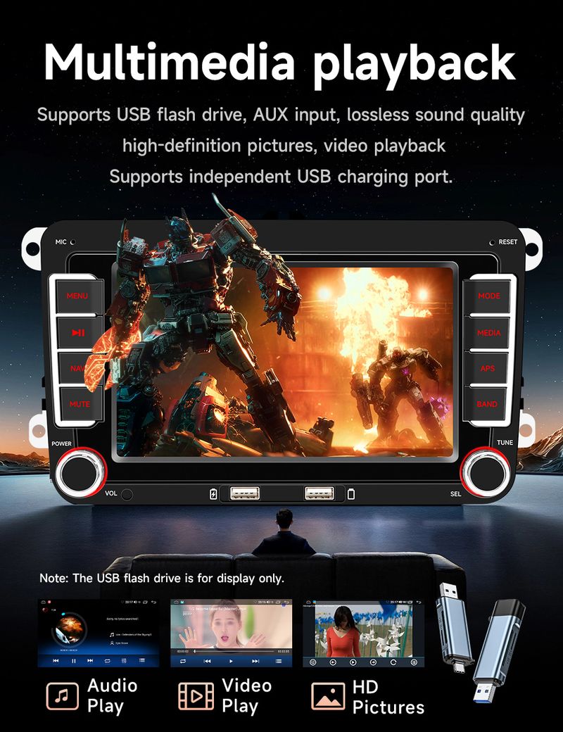 Suitable For Volkswagen Android Car Stereo With Wireless CarPlay - HD Touchscreen Navigation System_autovado.com