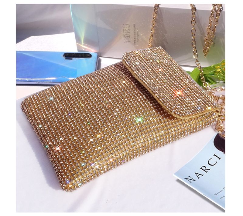 Evening Bags Diamond-encrusted Mobile Phone Bag Women's Crossbody Bag Chain Shoulder Bag Advanced Sense Vertical Evening Small Bag_autovado.com