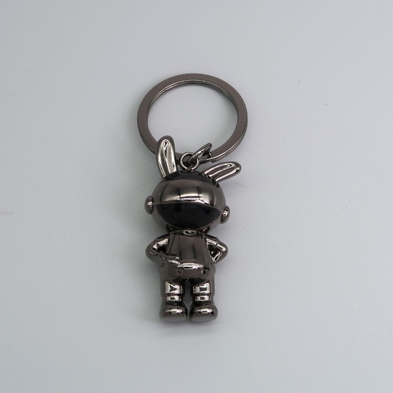 Metal Astronaut Rabbit Keychain Creative Drop Oil 3D Stereo Car Pendant_autovado.com