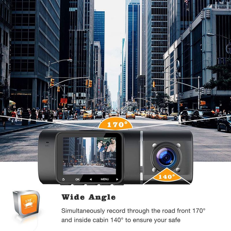 Cross-border driving recorder 1080P car camera dual recording parking monitoring infrared night vision ultra-wide angle 170_autovado.com