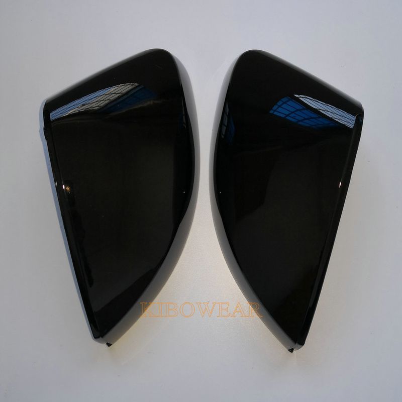 Black Side Wing Mirror Cap Covers for Auto A3 S3 8V 2013 2014 2015 2016 2018 2017 2019 Replace (Glossy Pearl Black) 2020_autovado.com