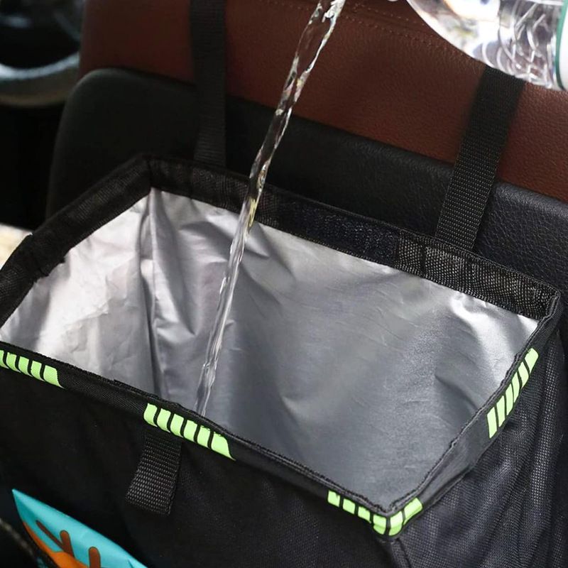 New car foldable trash can bag sticky car trash bag car interior products waterproof insulation bag_autovado.com