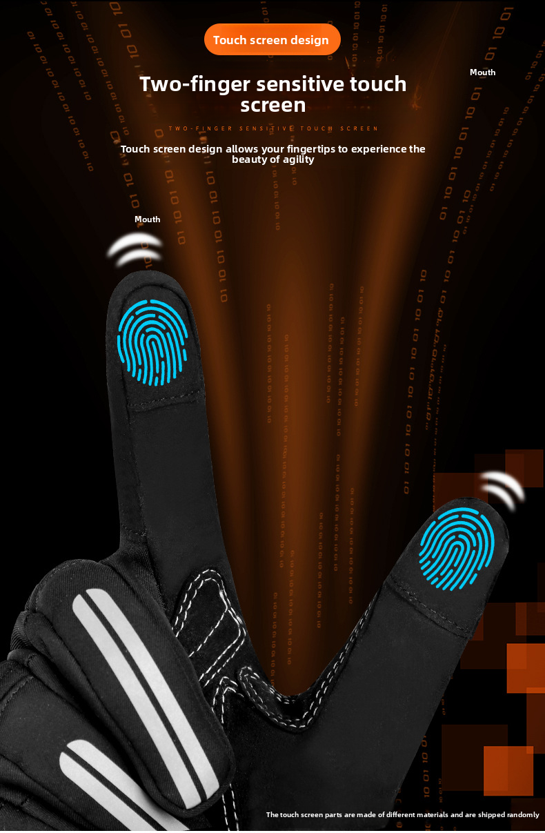 Vemar Riding Autumn Winter Men Windproof Waterproof Fleece Lined Non-Slip Warm Electric Bike Motorcycle Gloves_autovado.com