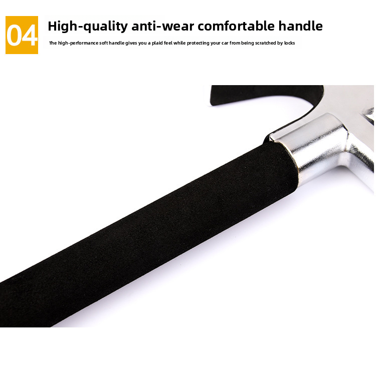 New Car Steering Wheel Multifunctional Adjustable Telescopic Security Anti-theft Thickened Window-breaking Metal_autovado.com