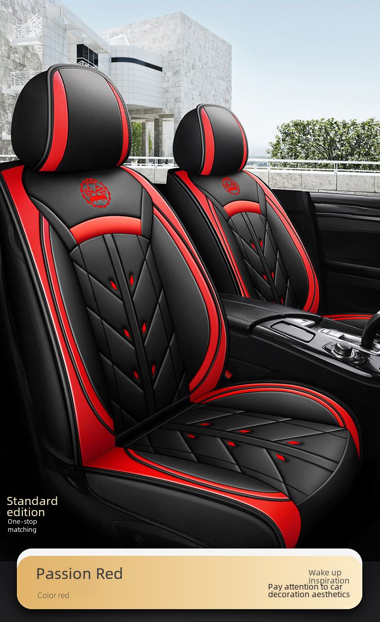 Winter Car Cushion Seat Cover Full Surrounding Four Seasons General New Leather Seat Cover Linen Leather Seat Cushion Seat Cover_autovado.com