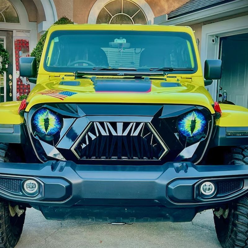 popular Beast Eyes Headlight Decals Pair off road vehicle light stickers_autovado.com