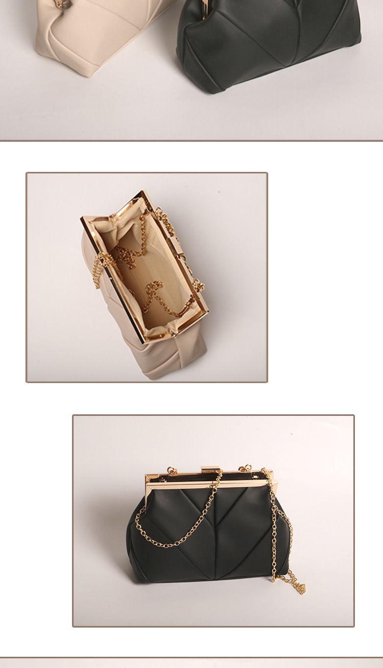 flashing metal bar lock evening bag handbag celebrity chain evening bag_autovado.com