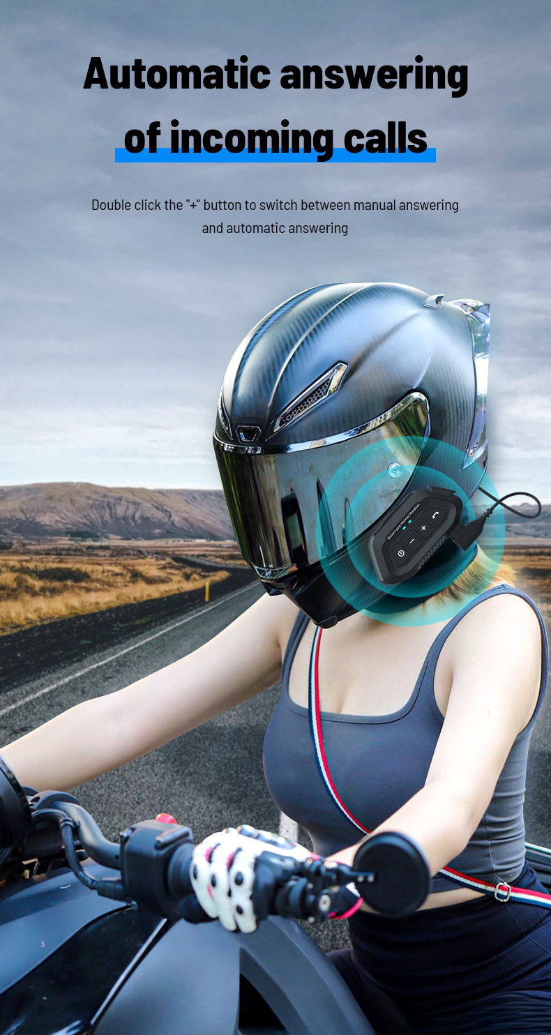 LX2 Motorcycle Waterproof Rider Wireless 5.3 Helmet Bluetooth Earphones_autovado.com