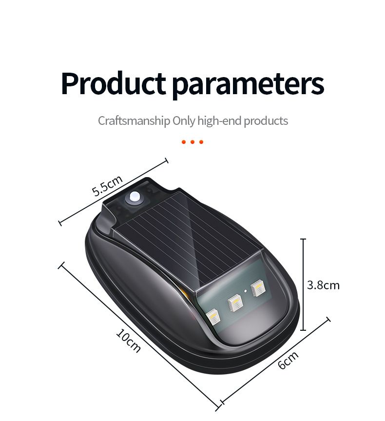 Solar Car LED Flashing Color Roof Mouse Modification No Wiring Remote Control Anti-Collision Warning Light_autovado.com