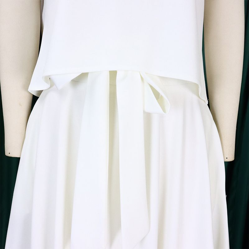 Women's Clothing plus size women's clothing 2023 new fashion temperament casual tops big swing skirt suit_autovado.com
