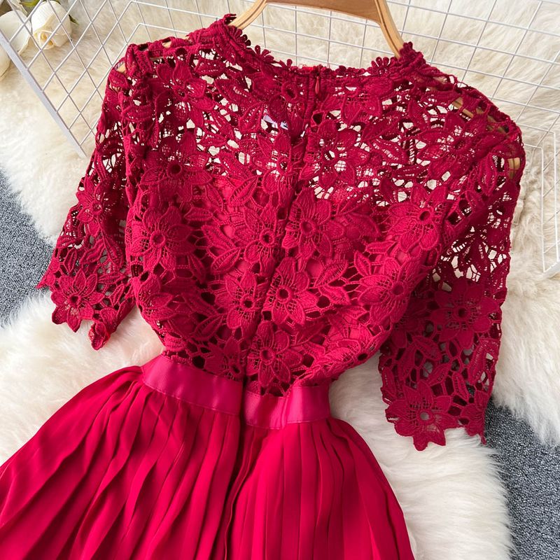 Women's Clothing High grade chic stunning red temperament dress_autovado.com