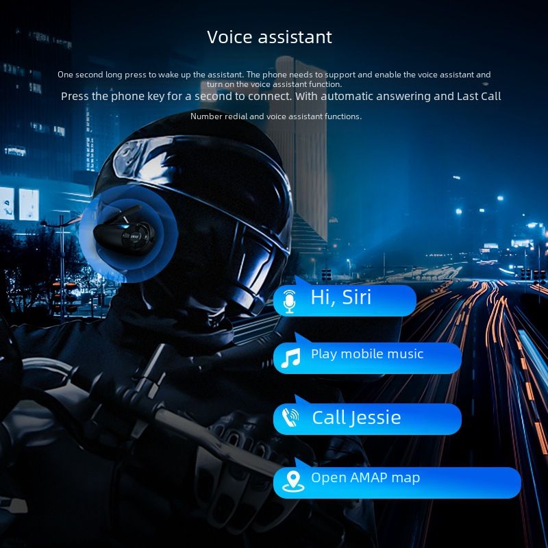 Motorcycle helmet Bluetooth intercom headset 7-person connection 1 drag 6 switch intercom 800 m intercom distance Q7 double pack_autovado.com
