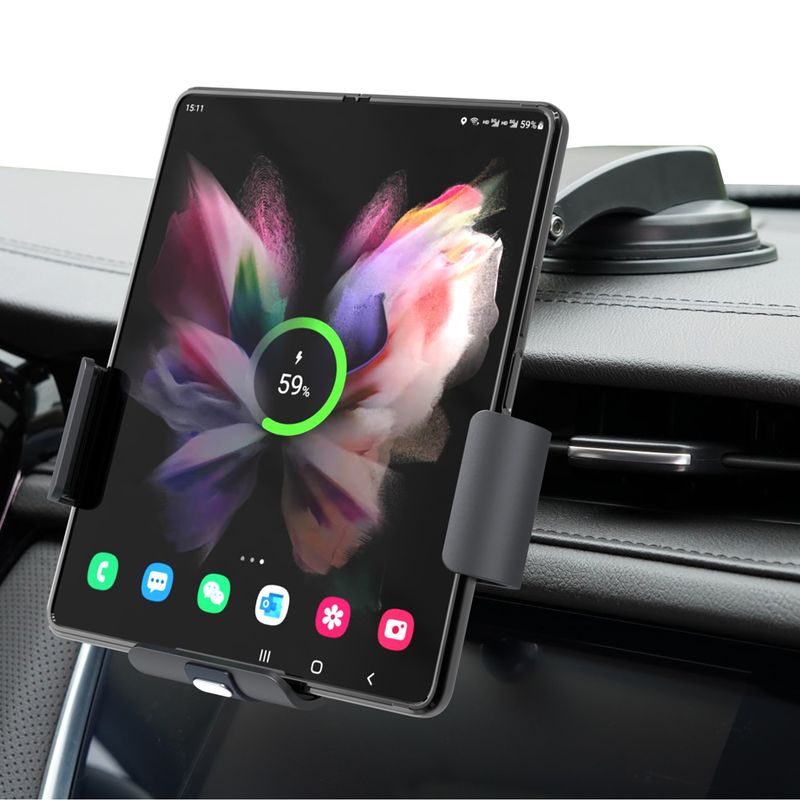 KC certified Samsung Zfold5 car wireless charger suitable for Xiaomi, Huawei, Samsung folding screen mobile phone holder_autovado.com