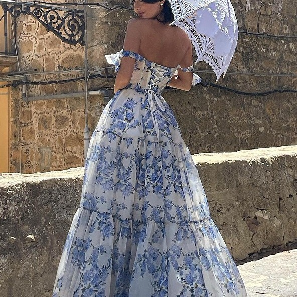 Women's fashionable organza fairy-like long temperament evening dress dress_autovado.com