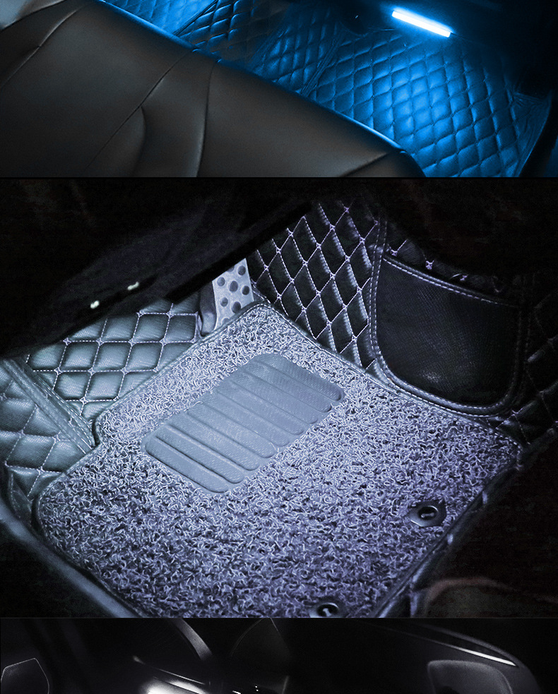 LED Ambient Car Interior Modification Decoration Wireless No Wiring Automatic Intelligent Sensor Footwell Light_autovado.com