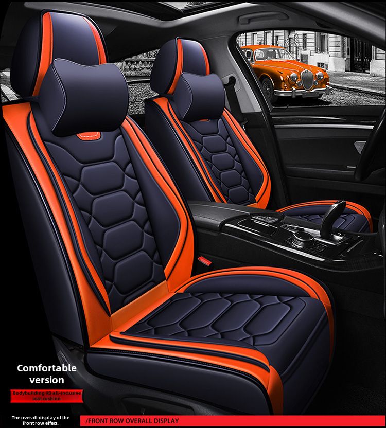 All-inclusive 9D leather car seat cover four seasons fashion sports seat cover New interior supplies_autovado.com