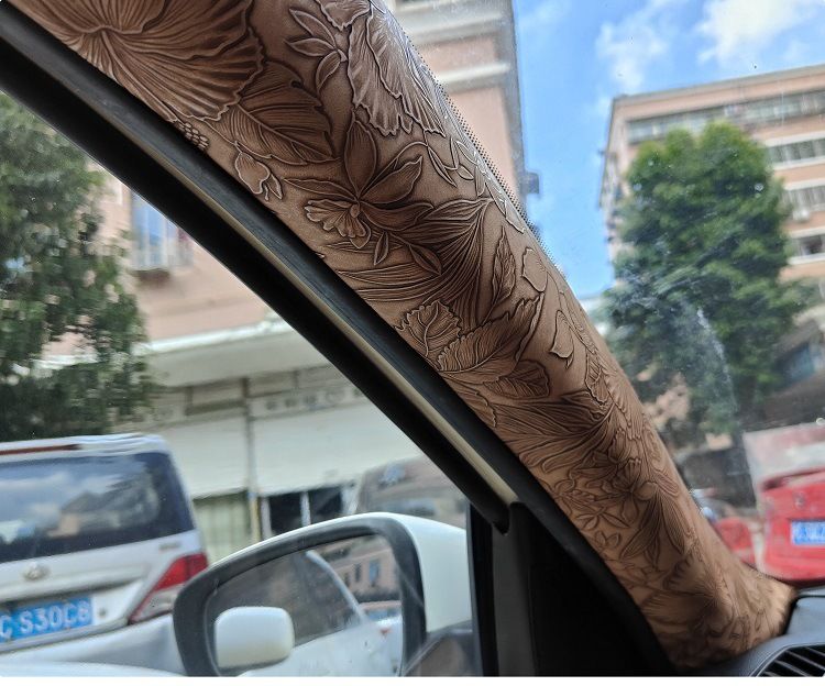 JDM Car Interior Modification Renovation, A Three-dimensional Flower Pattern On The Other Shore, AB Pillar Roof, Covered_autovado.com