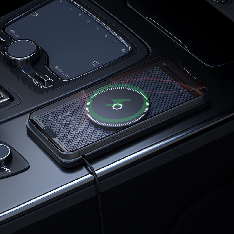 D10Mag Car Wireless Charger With Anti-Slip Mat For Magnetic Phones_autovado.com