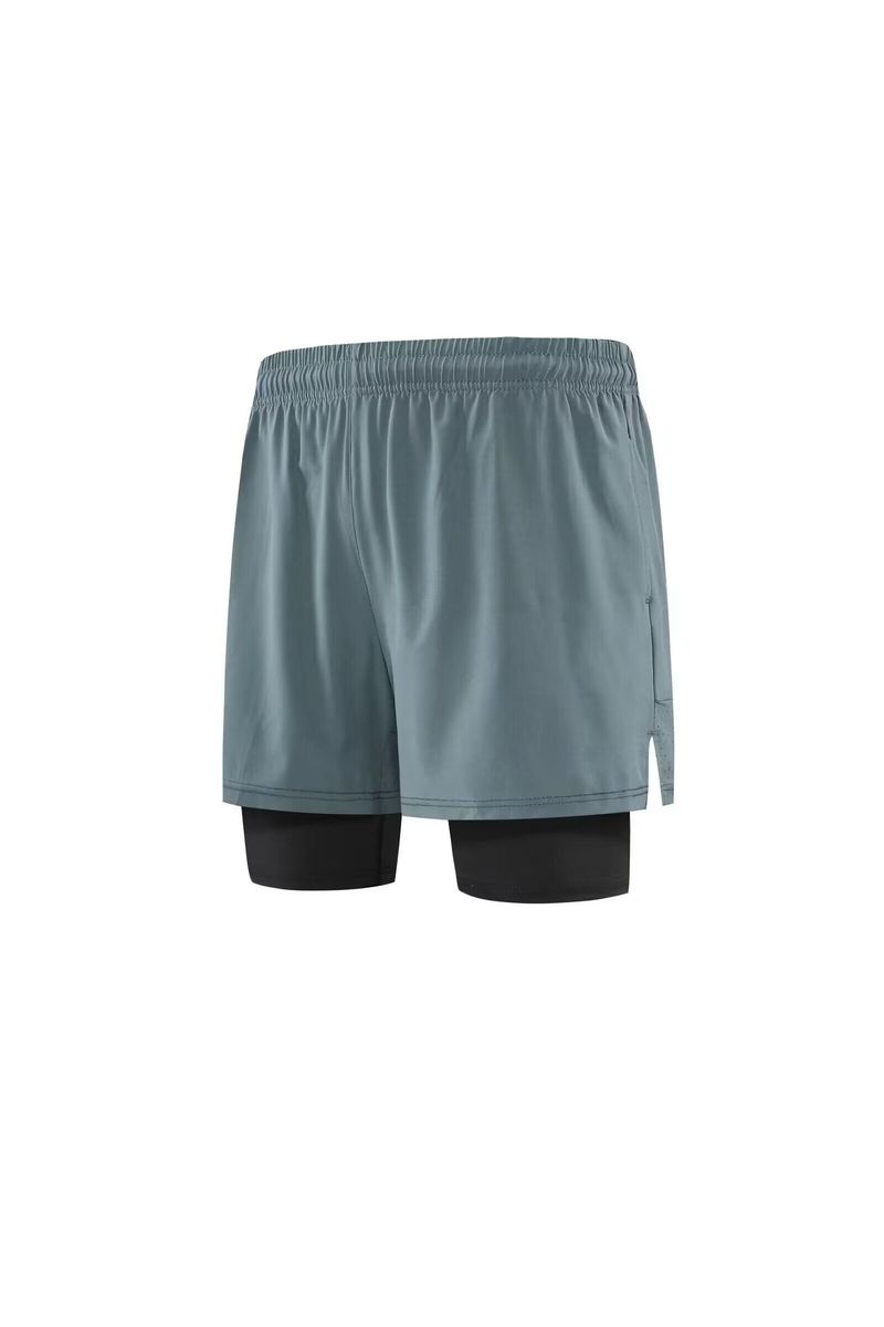 Men's Clothing Two-Piece Sports Shorts Training Pants Fitness Running Marathon Shorts Foot Blue Shorts_autovado.com