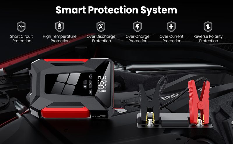 28000 MAh Jump Pump Multi-Function 4In1 Air Compressor Power Bank Battery Starter Start Car Tire Inflator_autovado.com