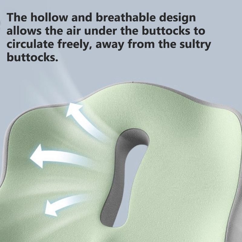 Car Soft Memory Foam Automobile Support Hollow Seat Cushion Slow Pressure Breathable Anti Slip Hip Pad_autovado.com