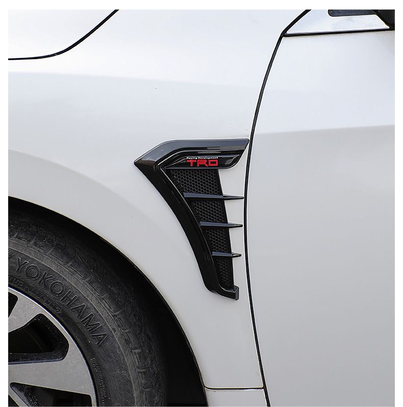 Simulation Shark Gills Side Air Vent Modification Car Sticker Leaf Plate Body Decoration Engine Hood Large Size_autovado.com
