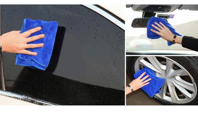 30*30CM Warp Knitted Nano Fiber Wash Car Wiping 220g/square Meter Cleaning Towel_autovado.com