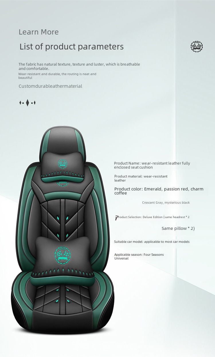Winter Car Cushion Seat Cover Full Surrounding Four Seasons General New Leather Seat Cover Linen Leather Seat Cushion Seat Cover_autovado.com