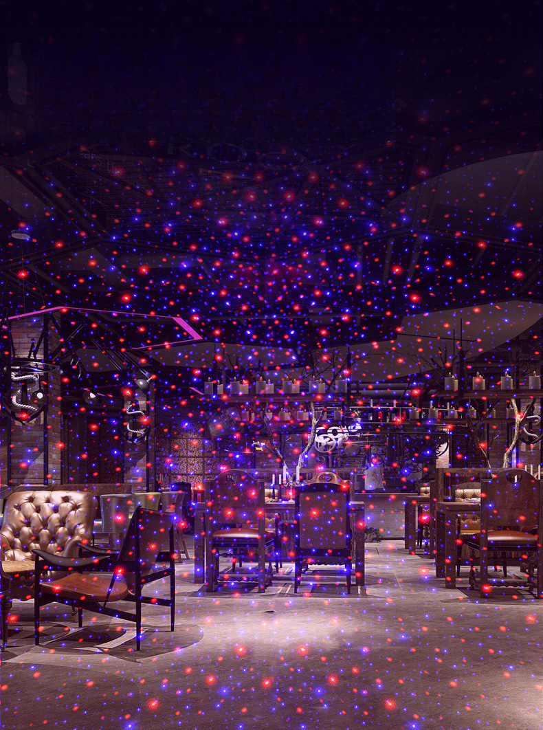 Dual color starry sky USB ambient interior projection light, car roof full of stars, laser rhythm light_autovado.com