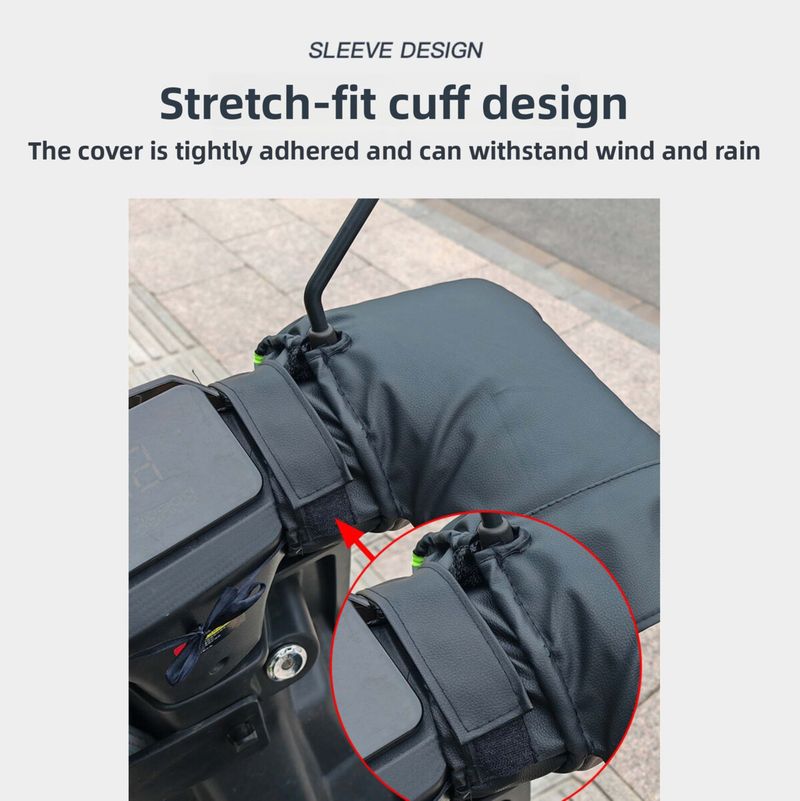 Winter Motorcycle Electric Battery Bike Throttle Gloves Warm Cold-Proof Windproof Anti-Freeze Handlebar Covers_autovado.com