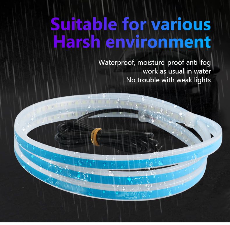 LED Car Hood Atmosphere Lght Strip Waterproof Auto Exterior Decoration Lighting Decorative Headlights Ambient Lamp 12V Universal_autovado.com