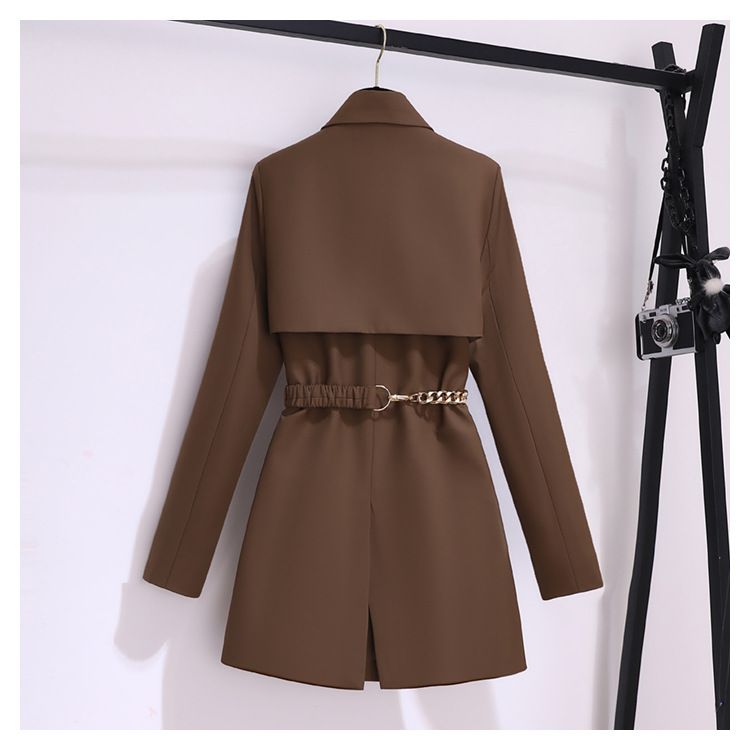 Spring And Autumn Windbreaker Women's New Top Korean Style Chic Coffee Colored Small Suit Jacket For Women Spring And Autumn High-end Suit For Women_autovado.com