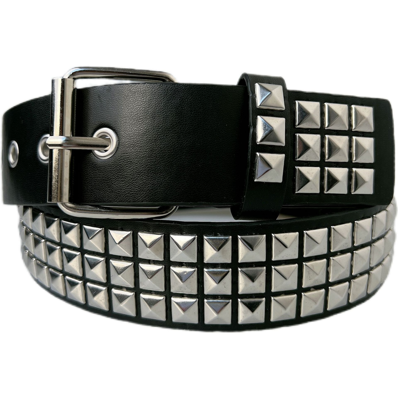 Women's Belts pyramid cybery2k subculture gothic square beads rivet belt belt for women cross-border_autovado.com