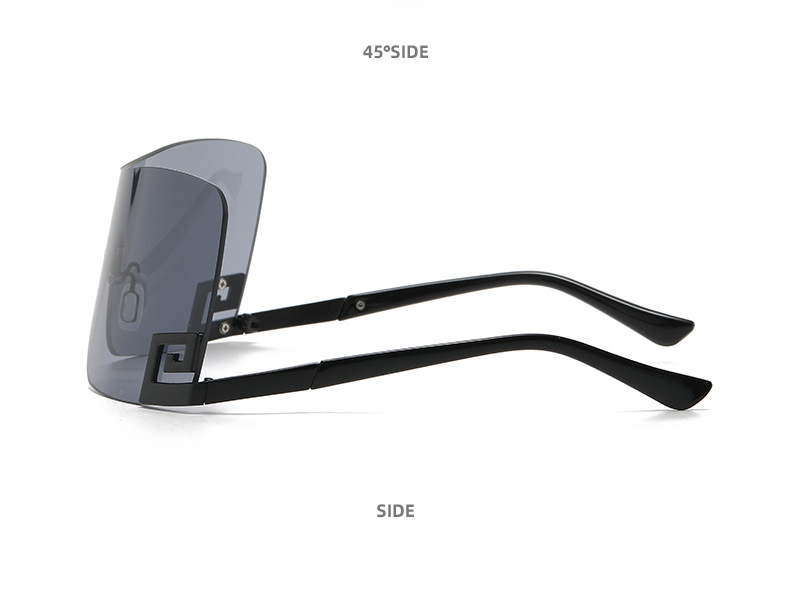 Unisex Big frame one-piece sunglasses Y2K personality Everything sunglasses_autovado.com
